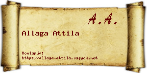 Allaga Attila névjegykártya